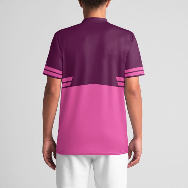 KMG Mk III Magenta Duotone Mens Premium V-neck Sports Jersey back