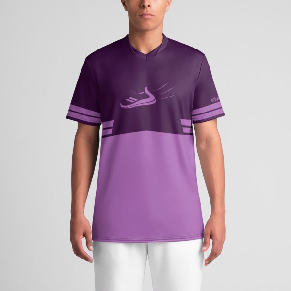 KMG Mk III Purple Duotone Premium Mens V-neck Sports Jersey front