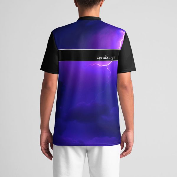 KMG II speedSurge Violet Minimalist Premium V-neck Jersey back view