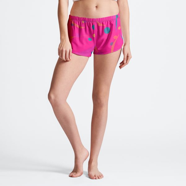 Happy Dance Series Womens Running Shorts front view