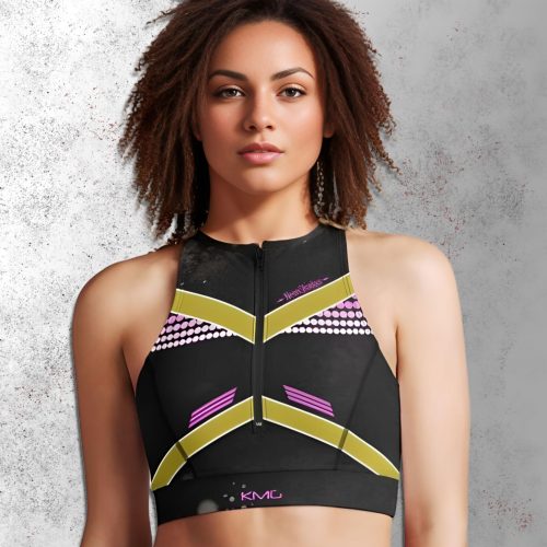 KMG Mk IV Zipup Sports Bra front view