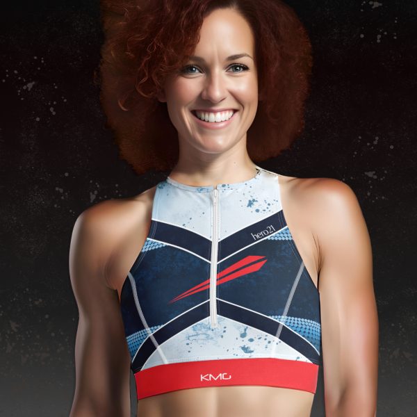 KMG Mk IV zipup sports bra front view