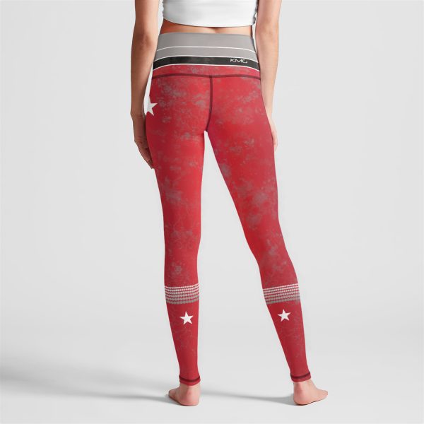 KMG IV Battle Rouge Series Womens Premium Sports Leggings back view