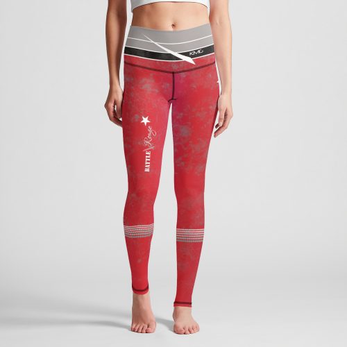 KMG IV Battle Rouge Series Womens Premium Sports Leggings front view