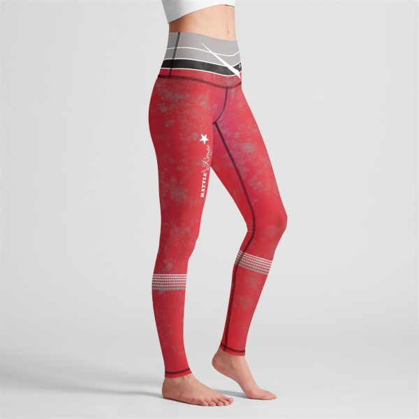 KMG IV Battle Rouge Series Womens Premium Sports Leggings side view