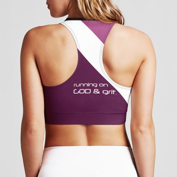 KMG Mk I Royale Series God & Grit Sports Bra back view