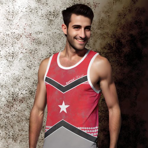 KMG Mk IV Battle Rouge Men's Binded Tank Top - front view