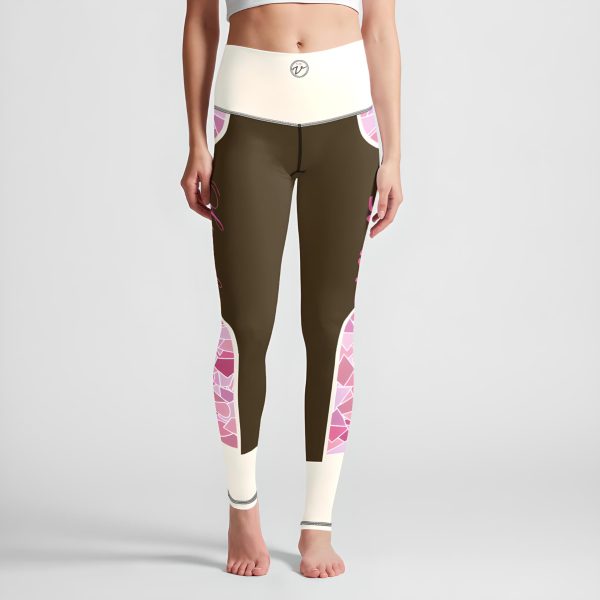 KMG Mk V Steeple Series Brown high waist leggings front view