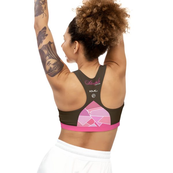 KMG Mk V Steeple Series Brown seamless sports bra back view