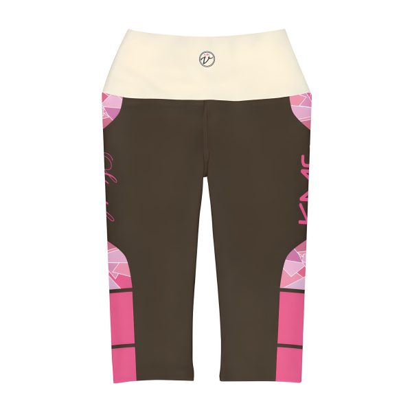 KMG Mk V Steeple Series Brown capri leggings front flatlay view