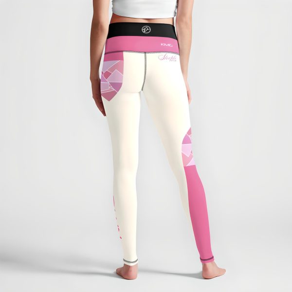 KMG Mk V Steeple Series cream with black trim high waist leggings back view