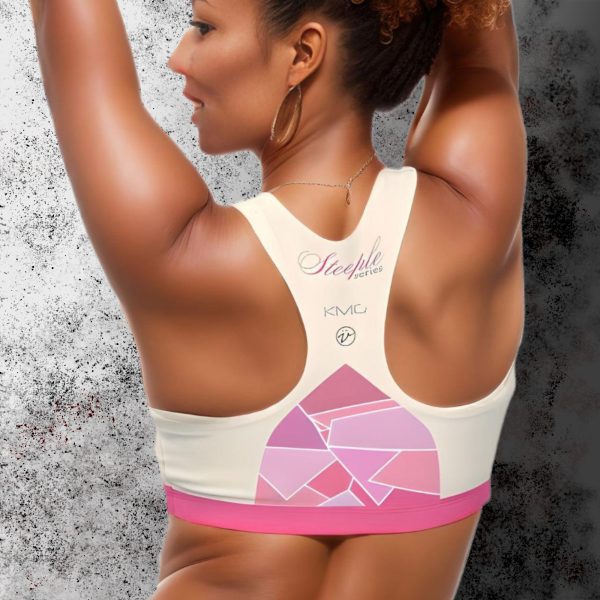 KMG Mk V Steeple Series Cream seamless sports bra back view