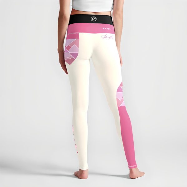 KMG Mk V Steeple Series cream with white trim high waist leggings back view