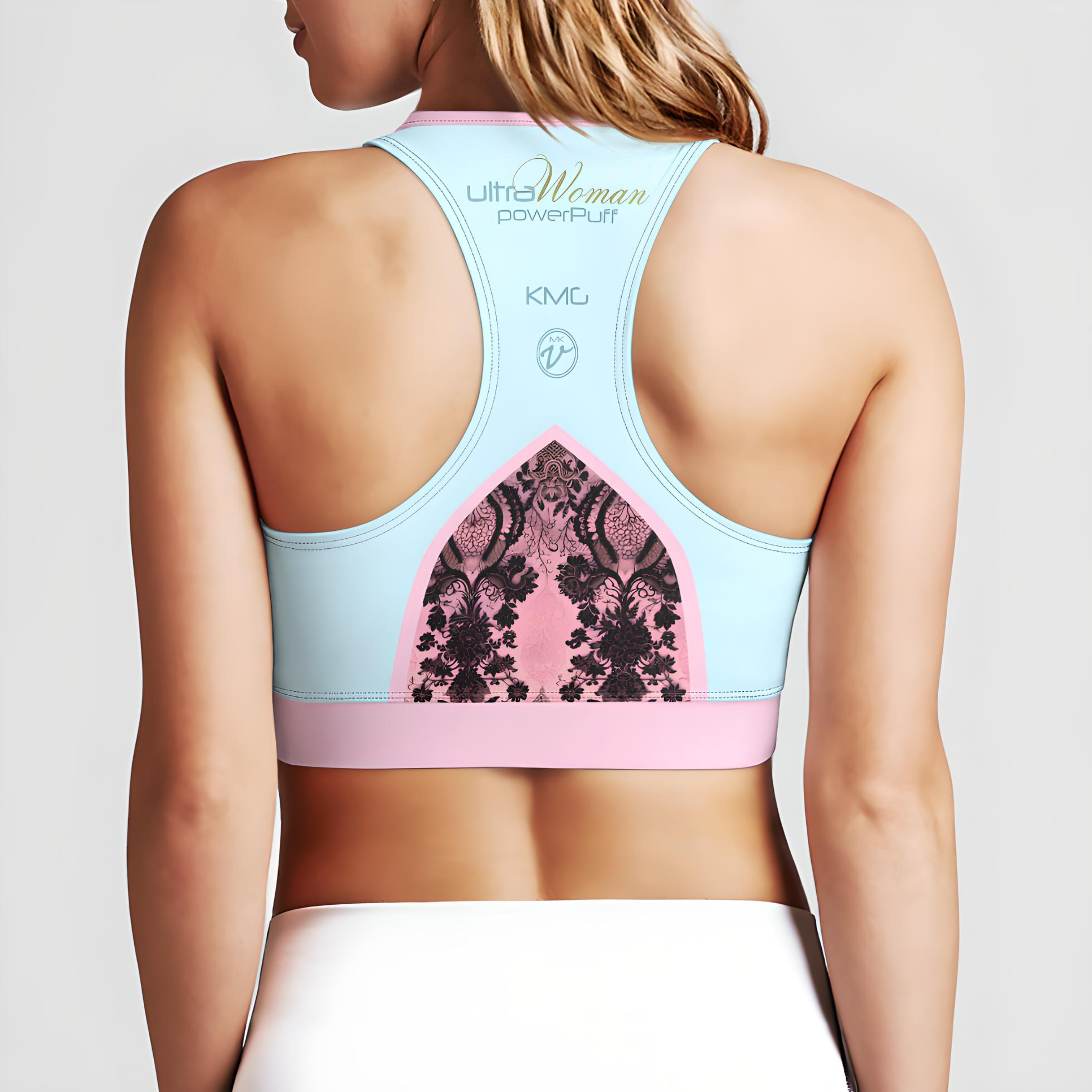 KMG Mk V ultraWoman powerPuff zipup sports bra back view