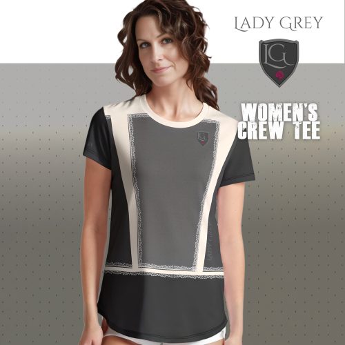 Lady Grey womens crew tee front view