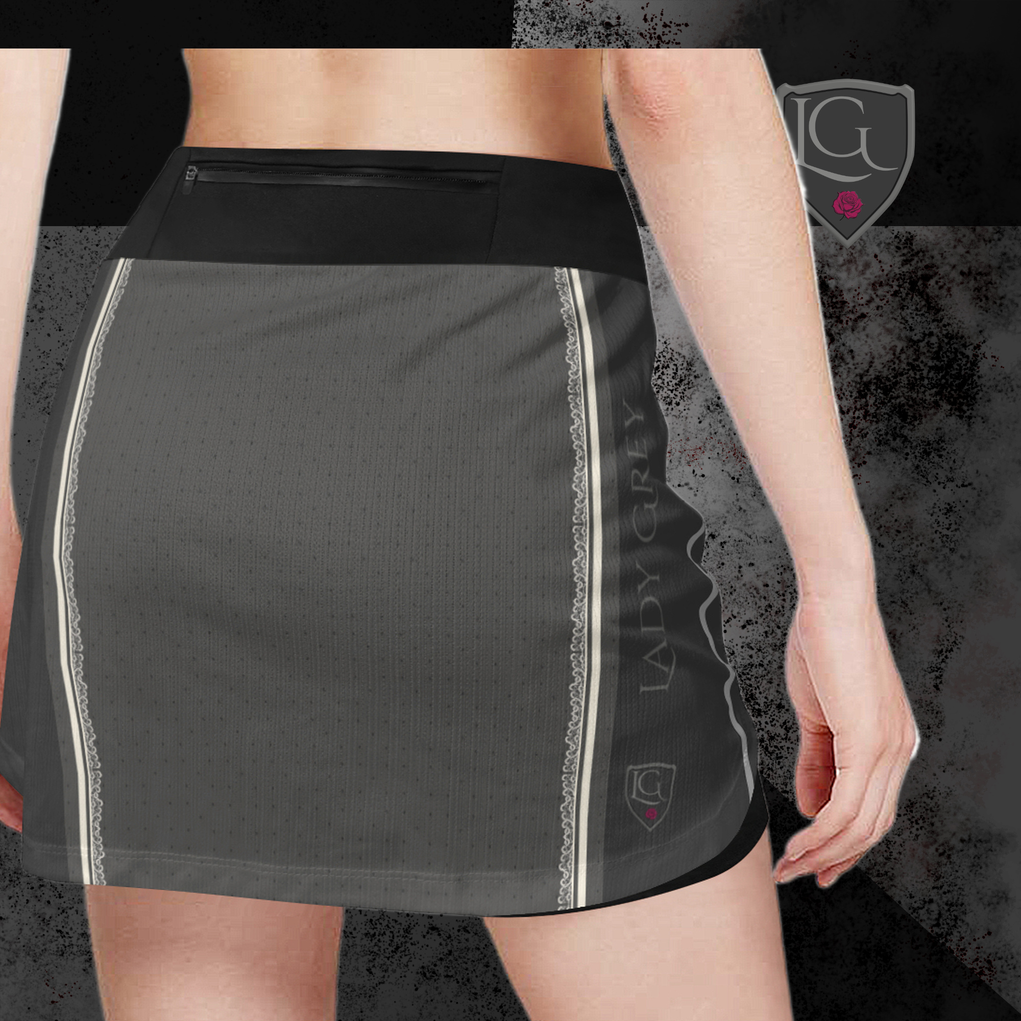 Lady Grey athletic skirt back view