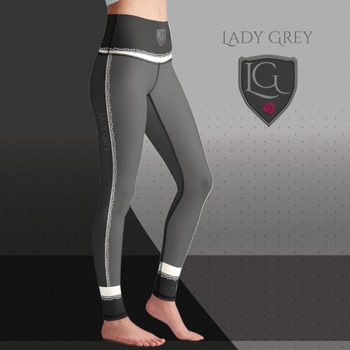 Lady Grey womens high waist leggings side view