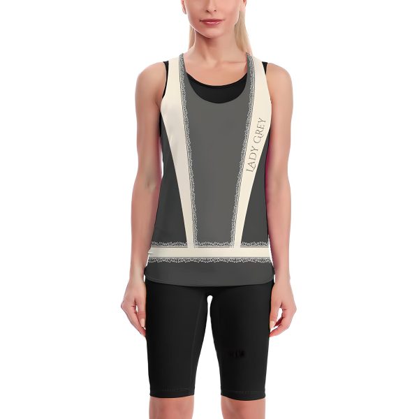 Lady Grey womens tie-back tank top front view