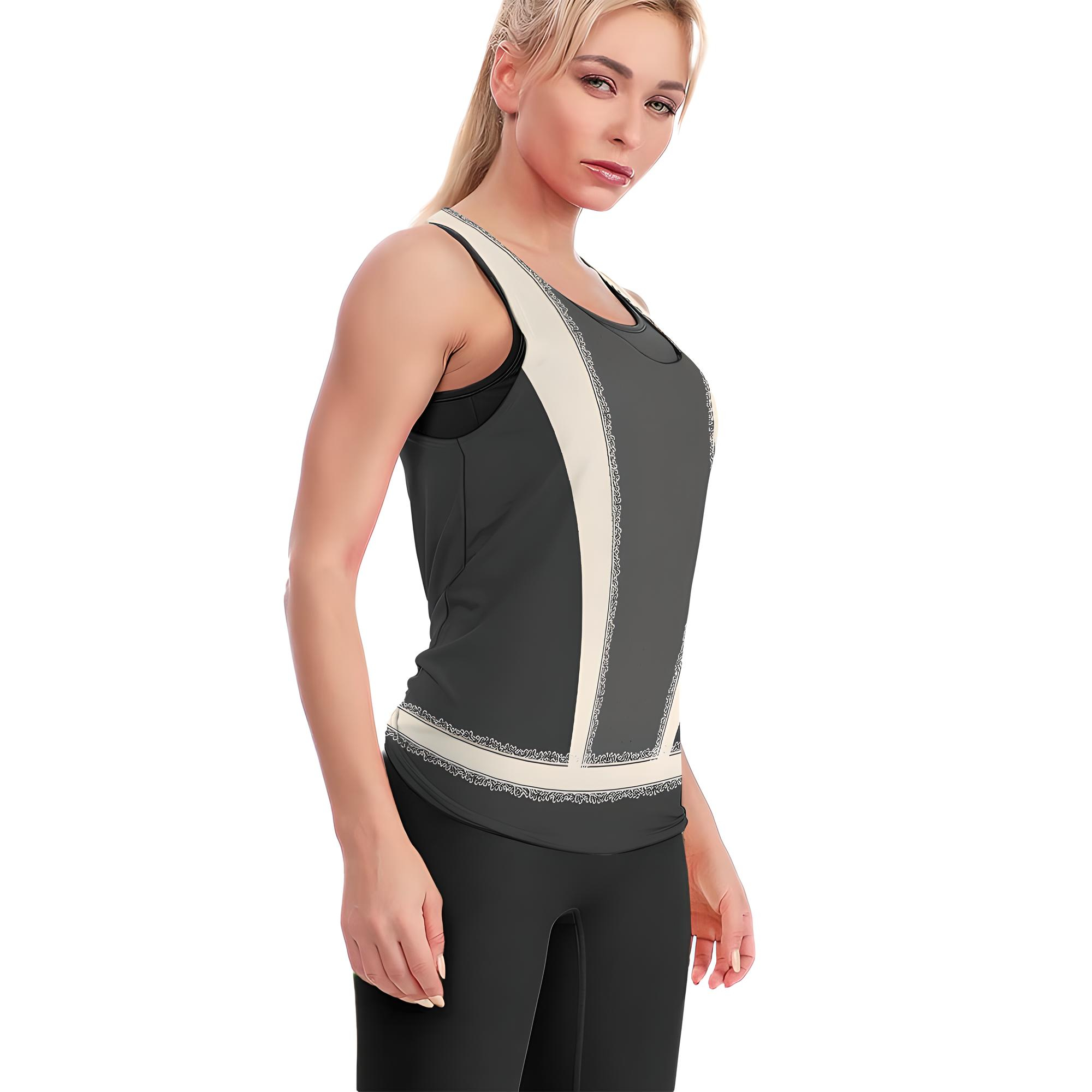 Lady Grey womens tie-back tank top right side view