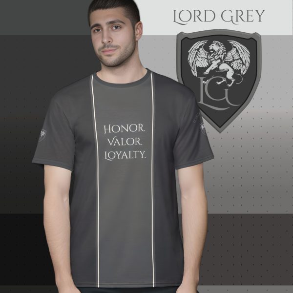 Lord Grey Men's Crew Tee Honor-Valor-Loyalty front view