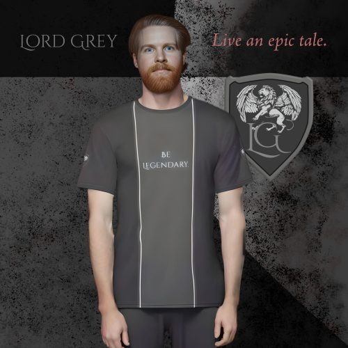 Lord Grey Mens Crew Tee -- Be Legendary -- front view