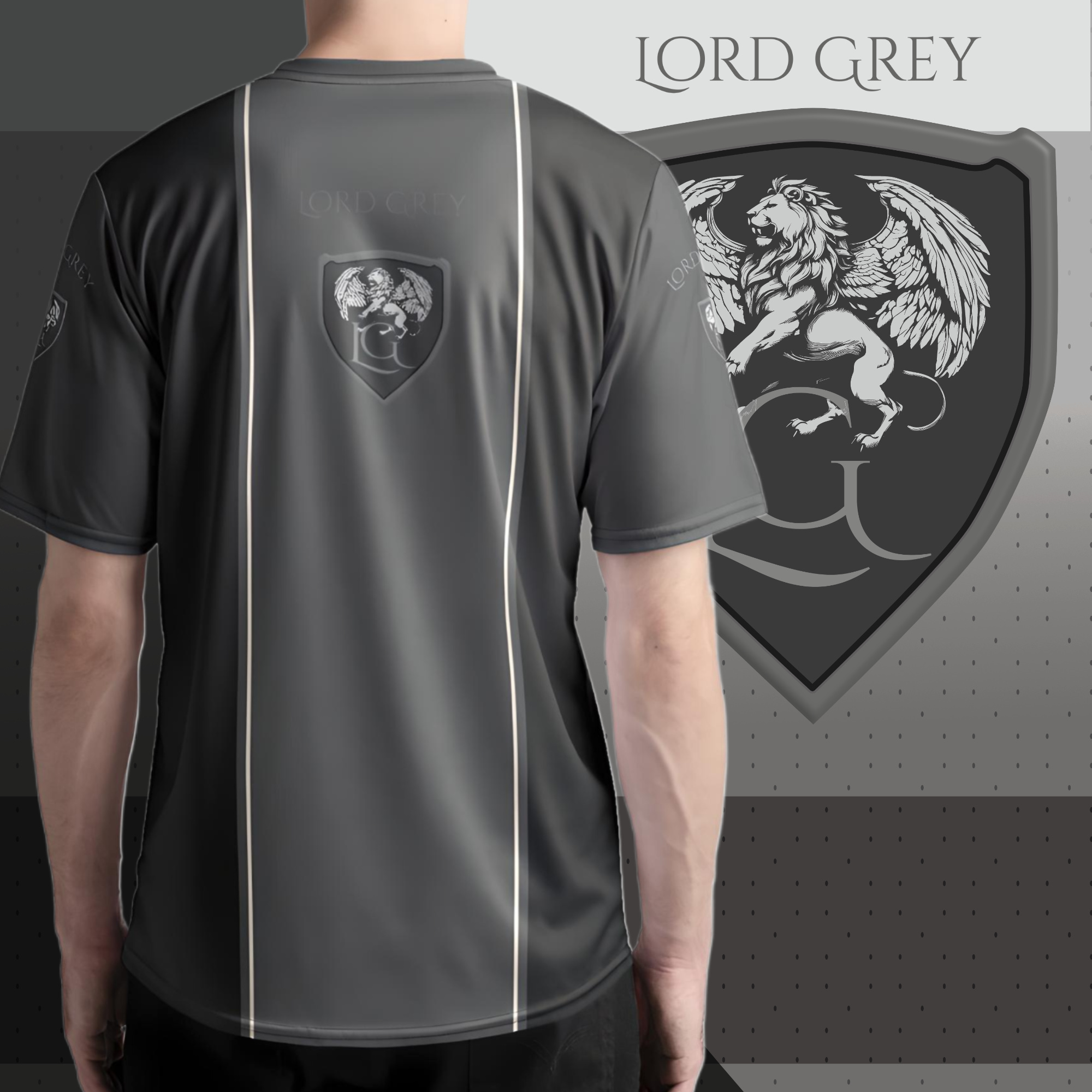 Lord Grey mens mesh sports jersey back view