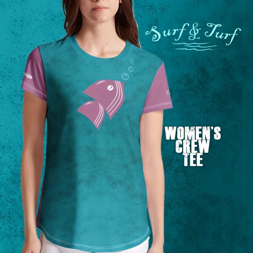 KMG Mk V Surf and Turf womens crew tee front view