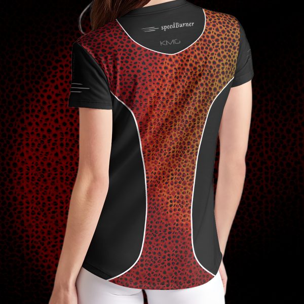 KMG Mk II speedKat speedBurner womens crew tee back view