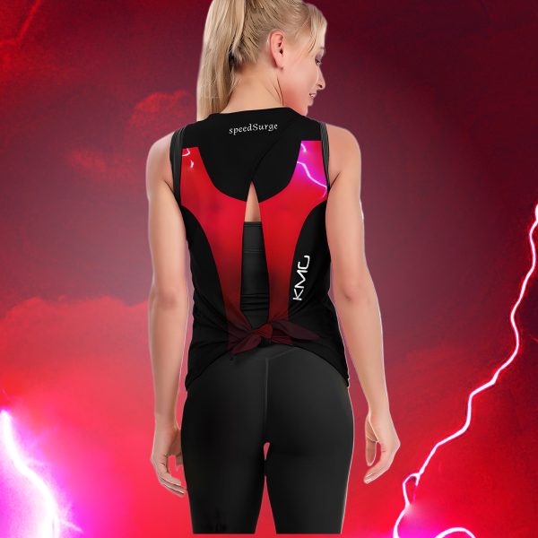 KMG Mk II speedSurge Red tieback tank top back view