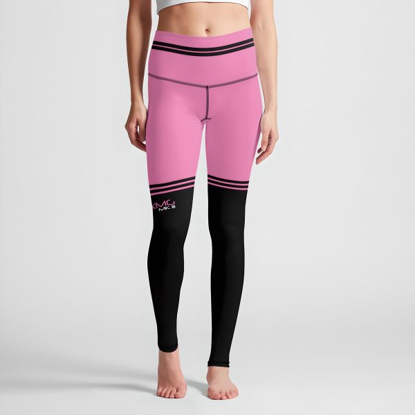 KMG Mk III Pink Power womens high waist leggings front view