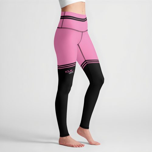 KMG Mk III Pink Power womens high waist leggings side view