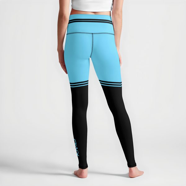 KMG Mk III Sky Blue womens high waist leggings back view