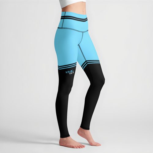 KMG Mk III Sky Blue womens high waist leggings side view