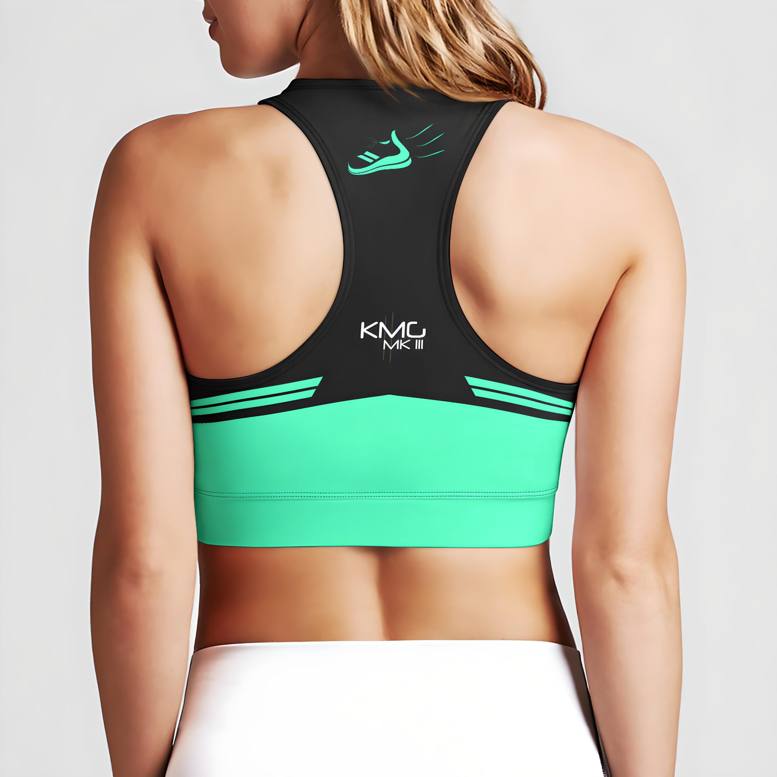 KMG Mk III Sublime Colors Green zipup sports bra back view