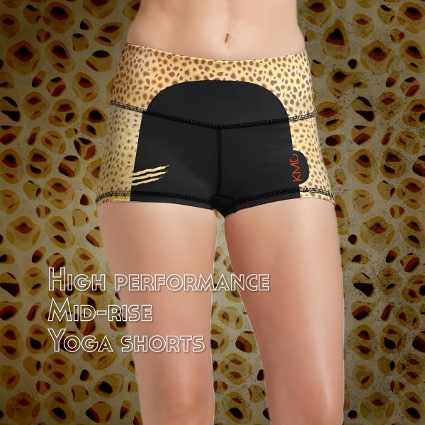 KMG Mk II speedKat Classic womens midrise yoga shorts front view