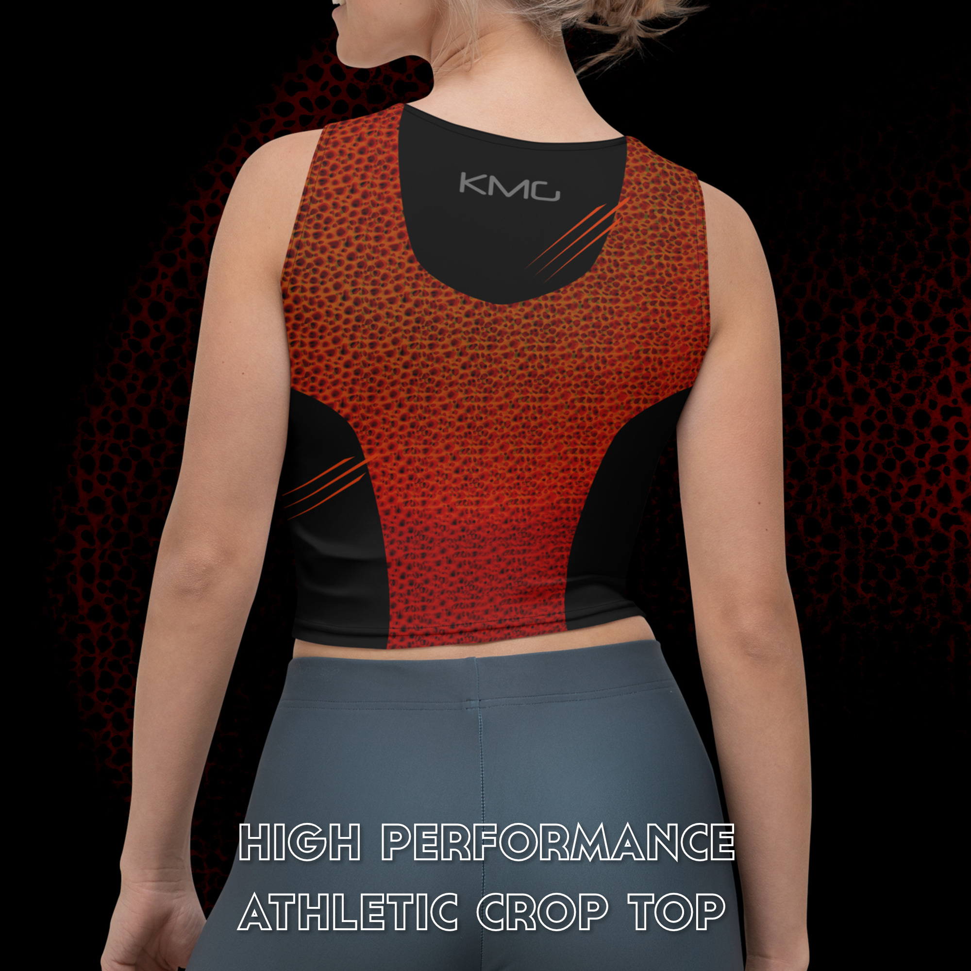 KMG Mk II speedKat speedBurner womens crop top back view