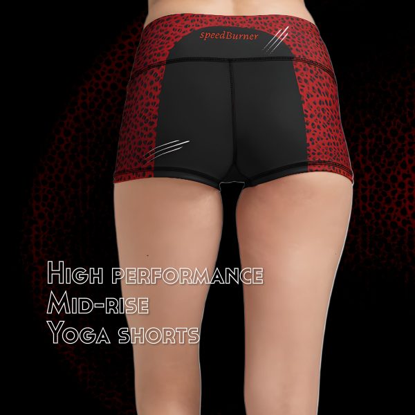 KMG Mk II speedKat speedBurner womens midrise yoga shorts back view