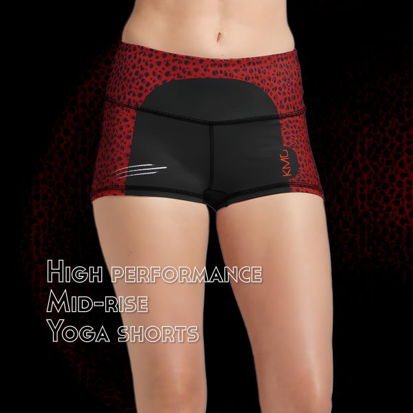 KMG Mk II speedKat speedBurner womens midrise yoga shorts front view