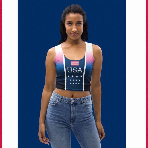 Old Glory premium crop top front view