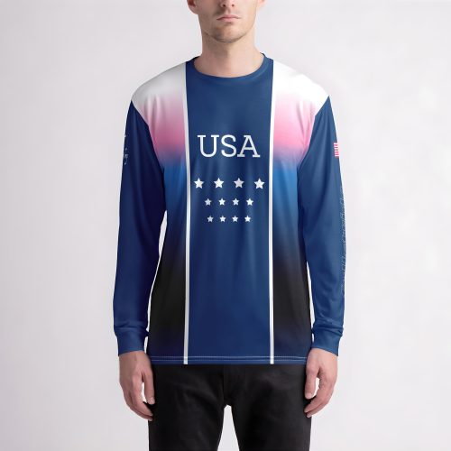 Old Glory mens long sleeve tee front view