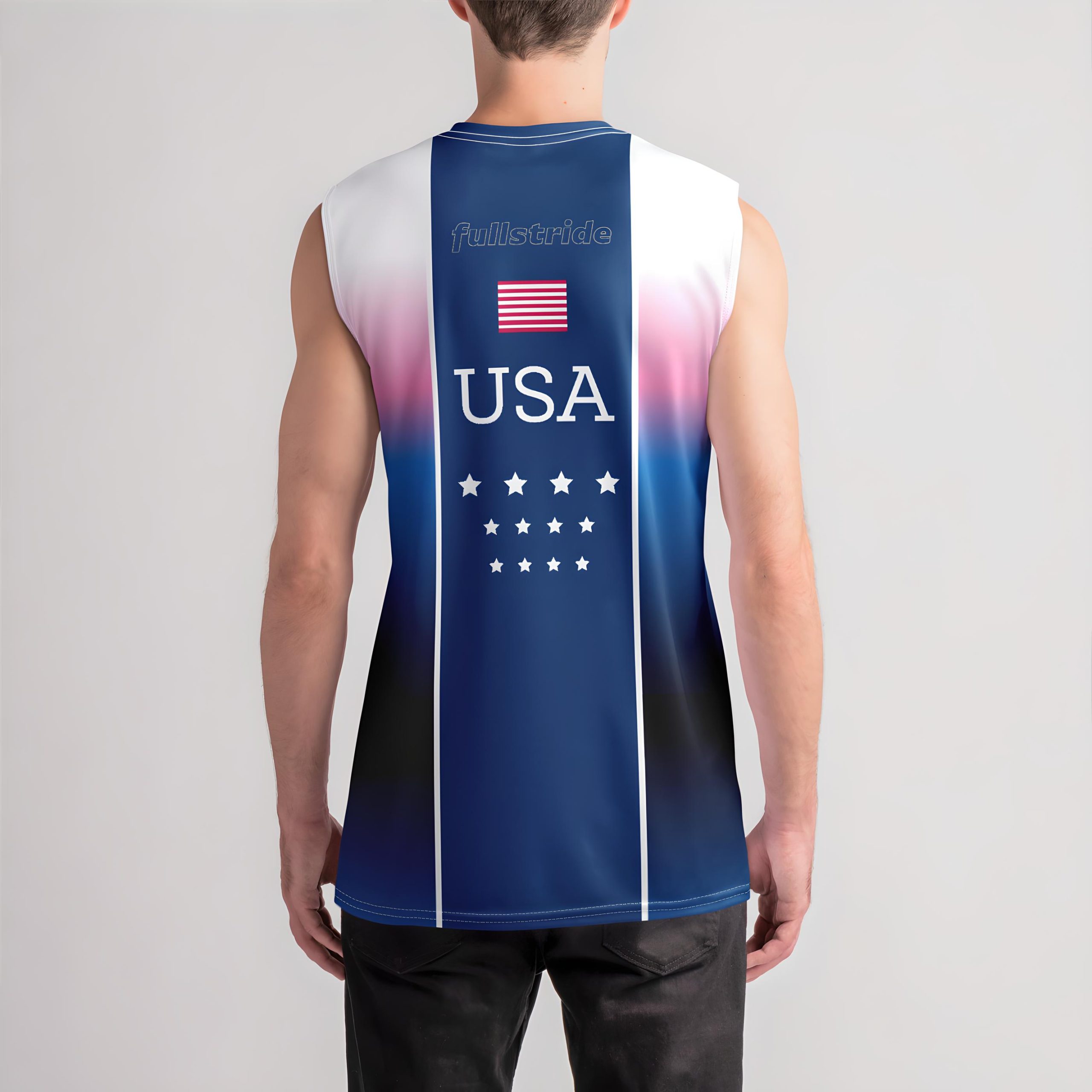 Old Glory mens muscle tank back view