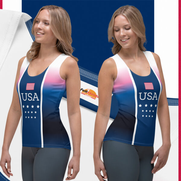 Old Glory premium womens tank top angle view