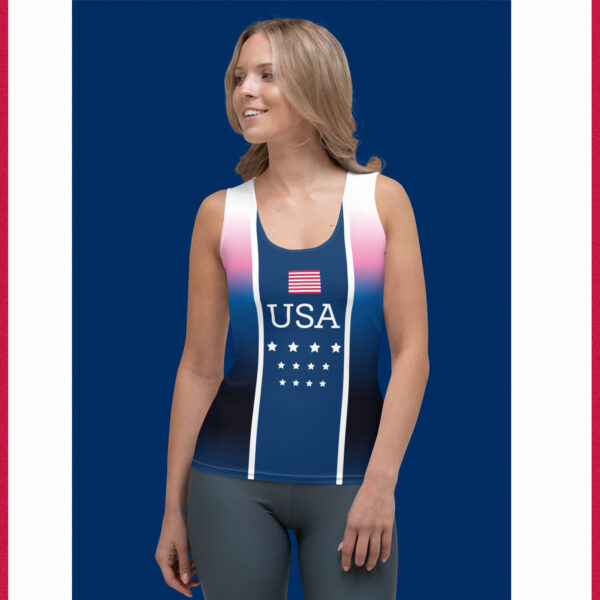 Old Glory premium womens tank top front view