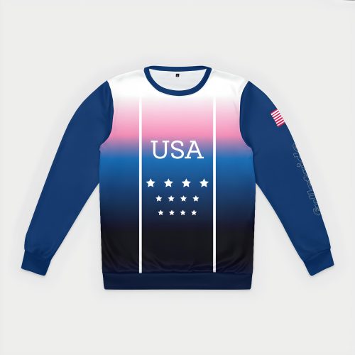 Old Glory unisex crew sweatshirt front flatlay view