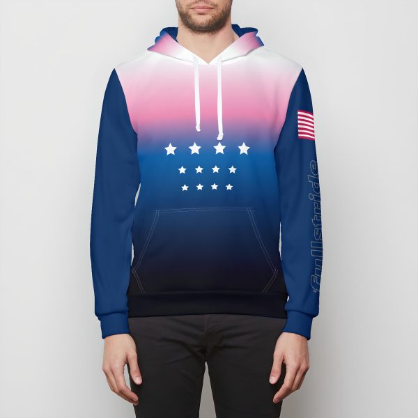 Old Glory unisex 7 oz pullover hoodie front view