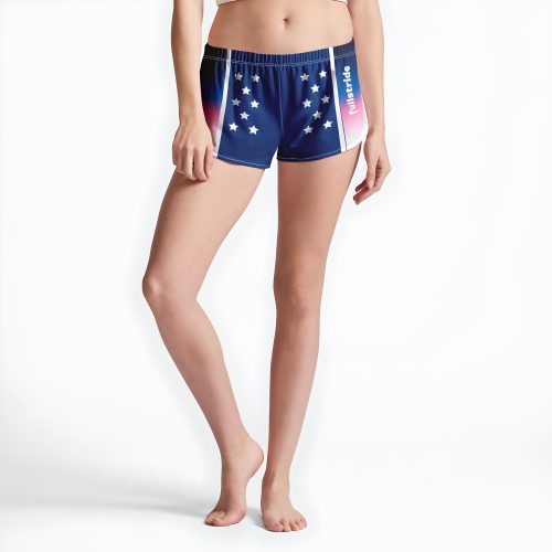 Old Glory womens running shorts front view