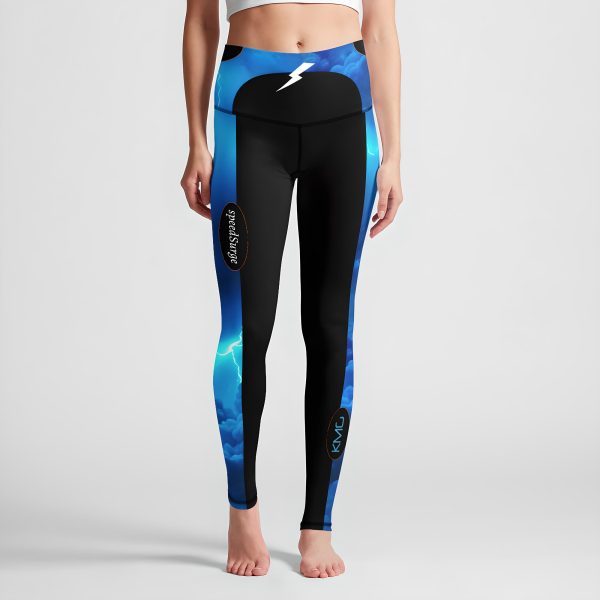 KMG Mk II speedSurge Blue high waist leggings front view