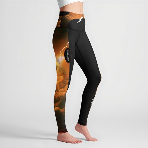 KMG Mk II speedSurge Orange high waist leggings right side view