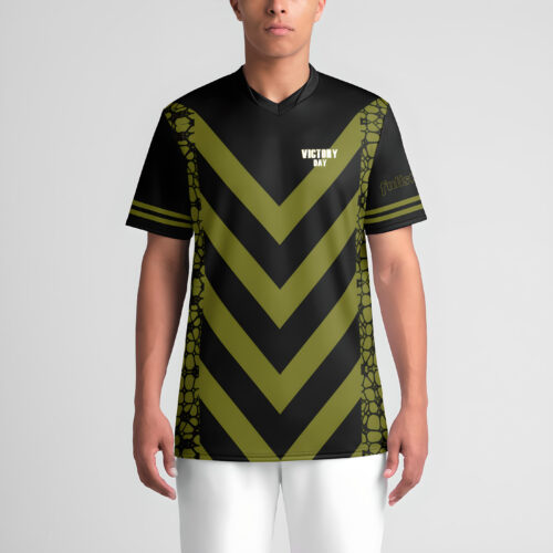 Victory Day fiji green mens sports jersey front view