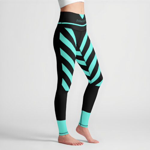 Victory Day Sublime Blue high waist leggings right side view